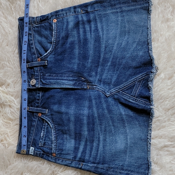 Anthropologie Citizens of Humanity Cutoff Denim Mini Skirt Size 25 - Picture 5 of 9